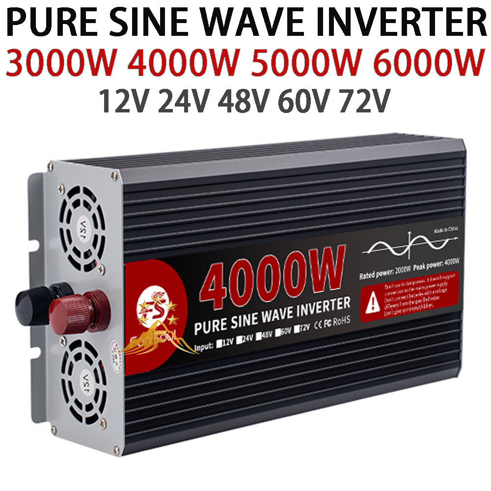 Inversor de Onda Senoidal Pura - Pure Sine Wave Inverter 5000W 48V 220V avaliação e preço