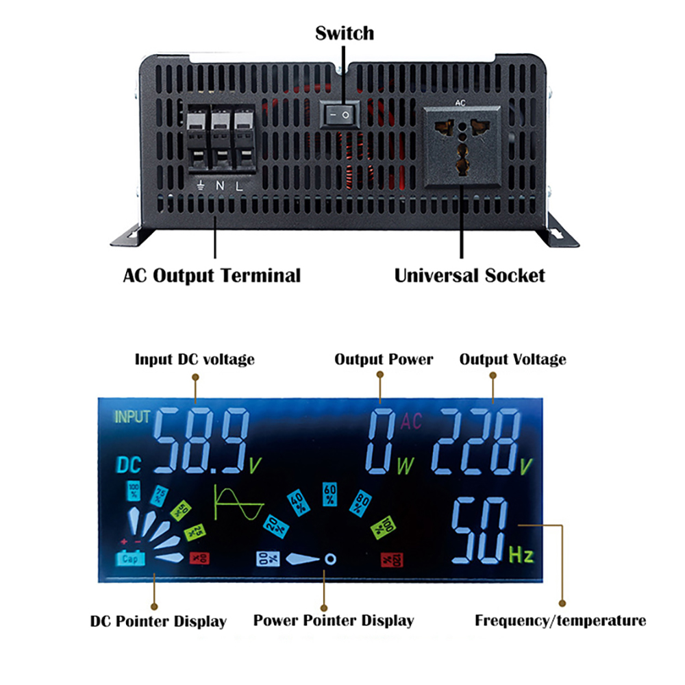 Inversor de onda senoidal pura - Off Grid Solar Inverter 48V 6000W avaliação e preço